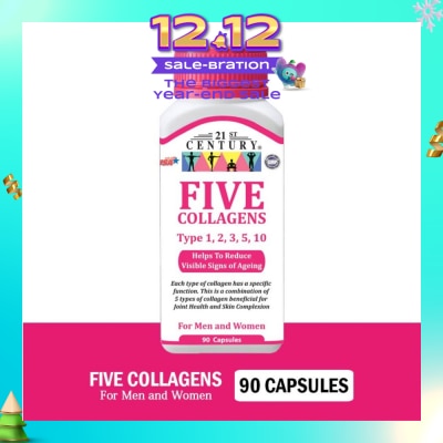21ST CENTURY Five Collagen Capsules For Men & Women (Reduces Visible Signs of Ageing) 90s