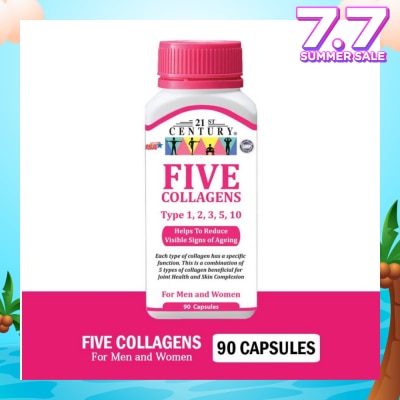 21ST CENTURY Five Collagen Capsules For Men & Women (Reduces Visible Signs of Ageing) 90s