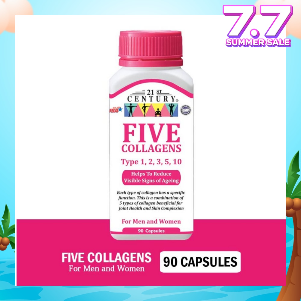 Five Collagen Capsules For Men & Women (Reduces Visible Signs of Ageing) 90s