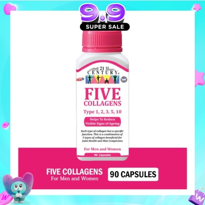 21ST CENTURY - Five Collagen Capsules For Men & Women (Reduces Visible Signs of Ageing) 90s image