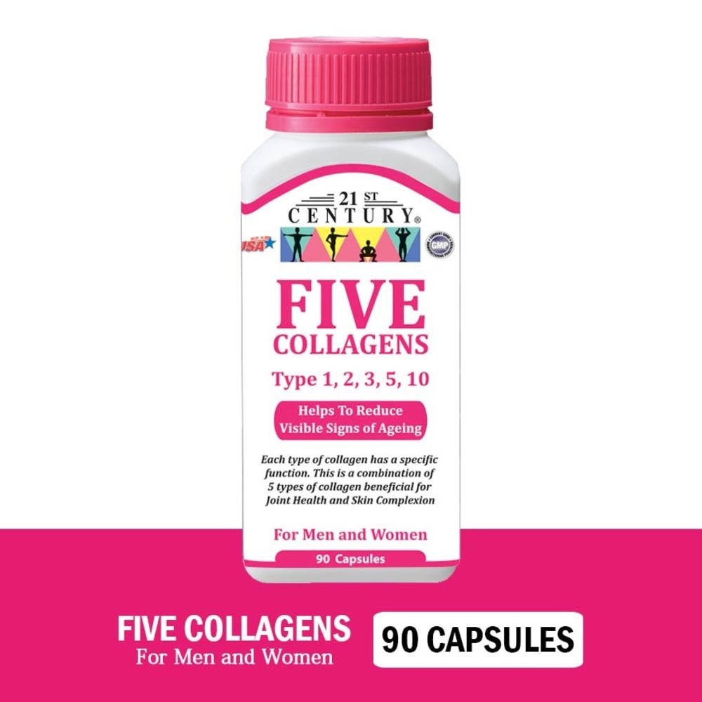 Five Collagen Capsules For Men & Women (Reduces Visible Signs of Ageing) 90s