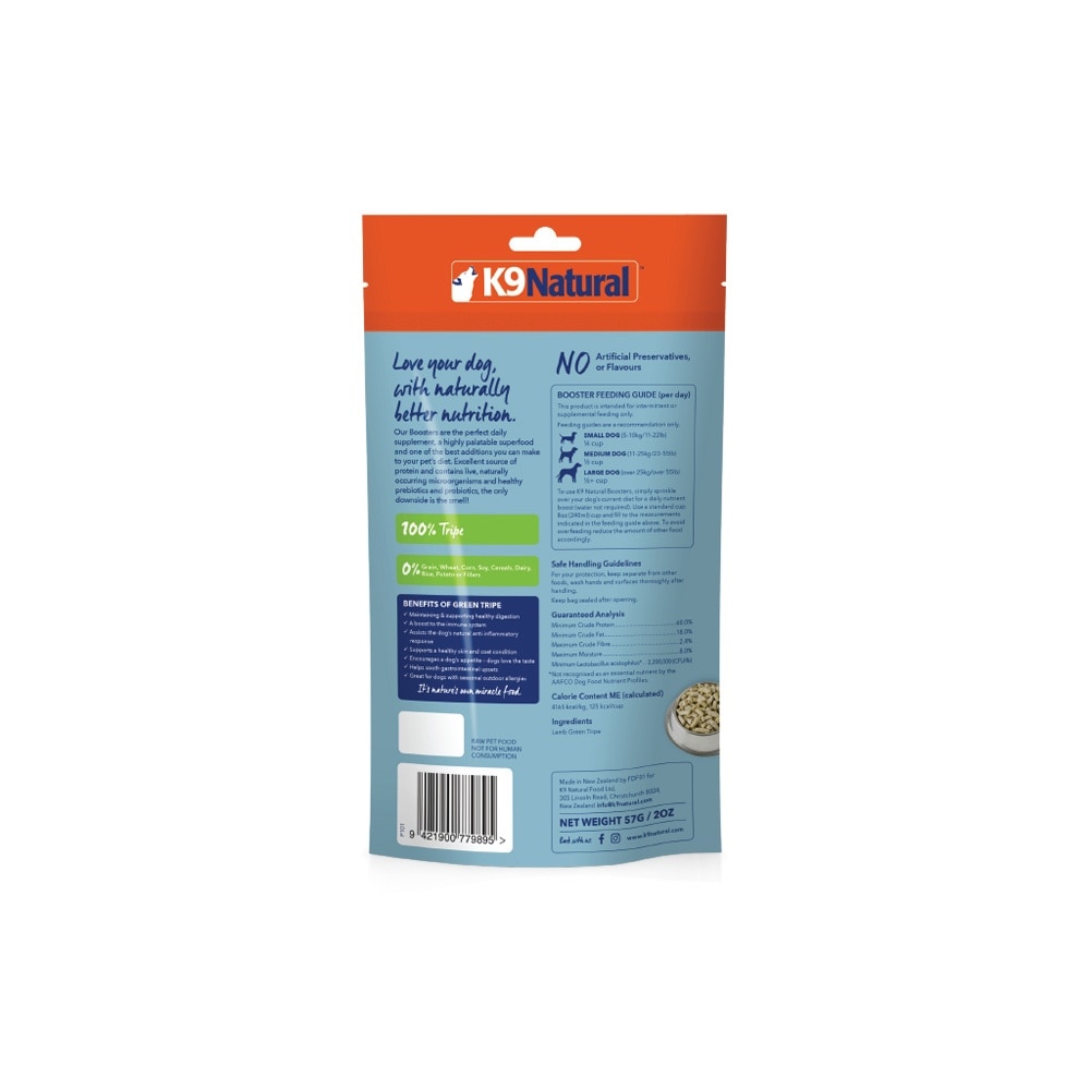 Lamb Green Tripe Freeze-Dried Booster 57g