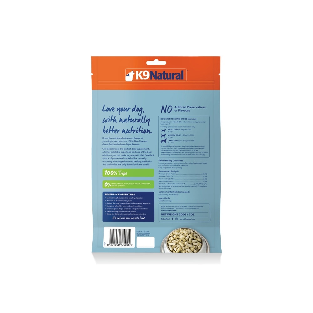 Lamb Green Tripe Freeze-Dried Booster 200g