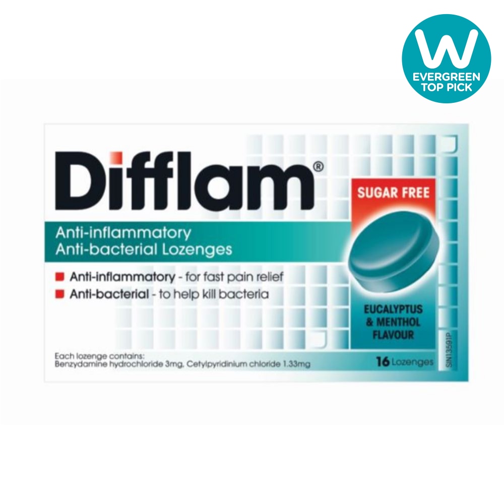 Anti Inflammatory Anti bacterial Eucalyptus & Menthol Sugar Free 16 Lozenges image