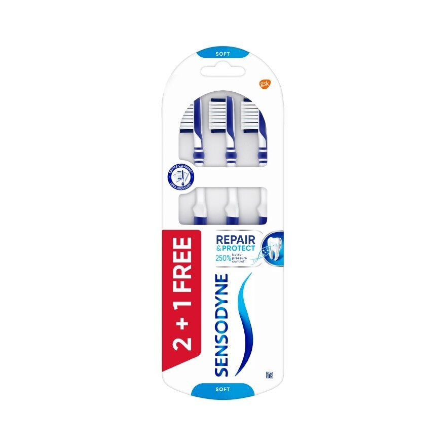 Sensitive Teeth Duo Flex Neck Toothbrush Repair & Protect Soft Buy 2 Free 1 Packset 3s