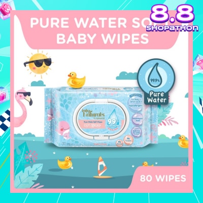 WATSONS Baby Naturals Pure Water Soft Wipes (99% Pure Water + Mild & Safe) 80s