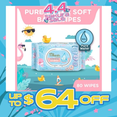 WATSONS - Baby Naturals Pure Water Soft Wipes (99% Pure Water + Mild & Safe) 80s