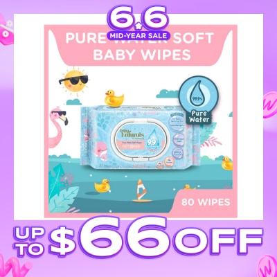 WATSONS - Baby Naturals Pure Water Soft Wipes (99% Pure Water + Mild & Safe) 80s