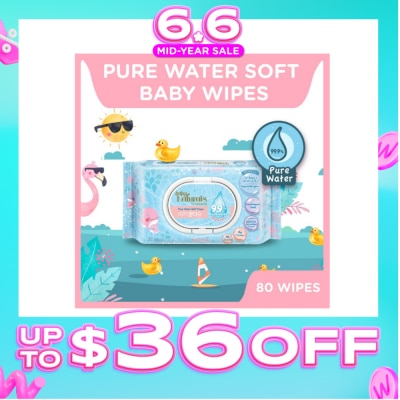WATSONS - Baby Naturals Pure Water Soft Wipes (99% Pure Water + Mild & Safe) 80s