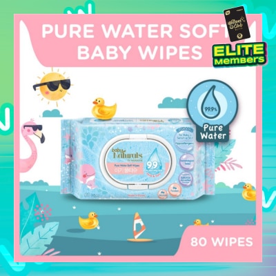 WATSONS Baby Naturals Pure Water Soft Wipes (99% Pure Water + Mild & Safe) 80s