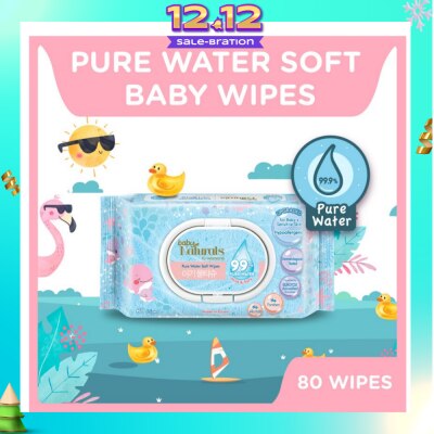 WATSONS Baby Naturals Pure Water Soft Wipes (99% Pure Water + Mild & Safe) 80s