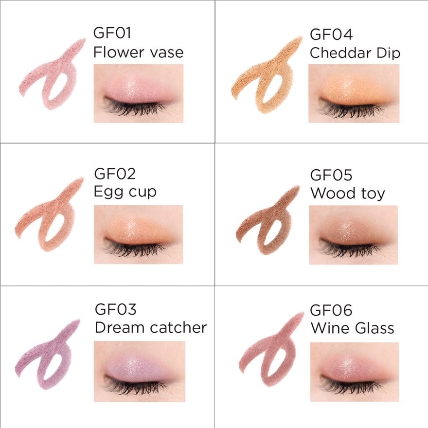 Gleam On Fit Shadow (Egg Cup Gf02), Stick Eyeshadow, Waterproof X Smudge Proof 17g