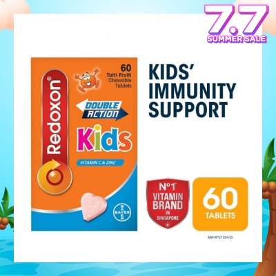 REDOXON Double Action Kids 6 Years+ Vitamin C & Zinc Chewable Tablet (For Immune Support) 60s
