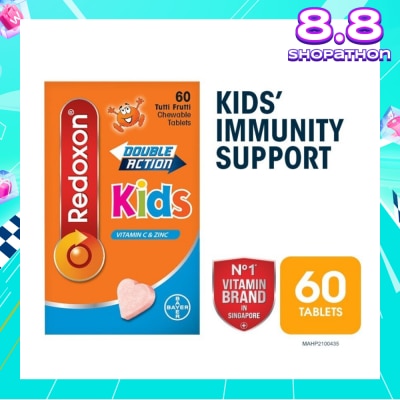 REDOXON Double Action Kids 6 Years+ Vitamin C & Zinc Chewable Tablet (For Immune Support) 60s