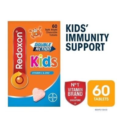 REDOXON Double Action Kids 6 Years+ Vitamin C & Zinc Chewable Tablet (For Immune Support) 60s