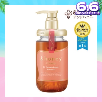 &HONEY Creamy EX Damage Repair Shampoo 1.0  (For Extremely Dry + Damaged & Unruly Hair) 450ml