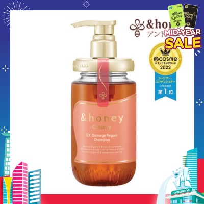 &HONEY Creamy EX Damage Repair Shampoo 1.0  (For Extremely Dry + Damaged & Unruly Hair) 450ml