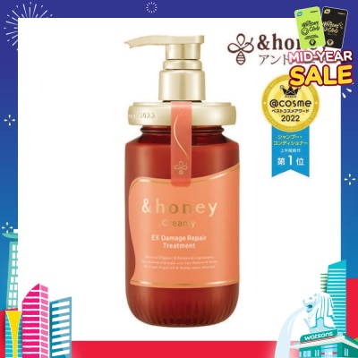 &HONEY Creamy EX Damage Repair Treatment 2.0 (For Extremely Dry + Damaged & Unruly Hair) 450ml