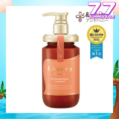 &HONEY Creamy EX Damage Repair Treatment 2.0 (For Extremely Dry + Damaged & Unruly Hair) 450ml