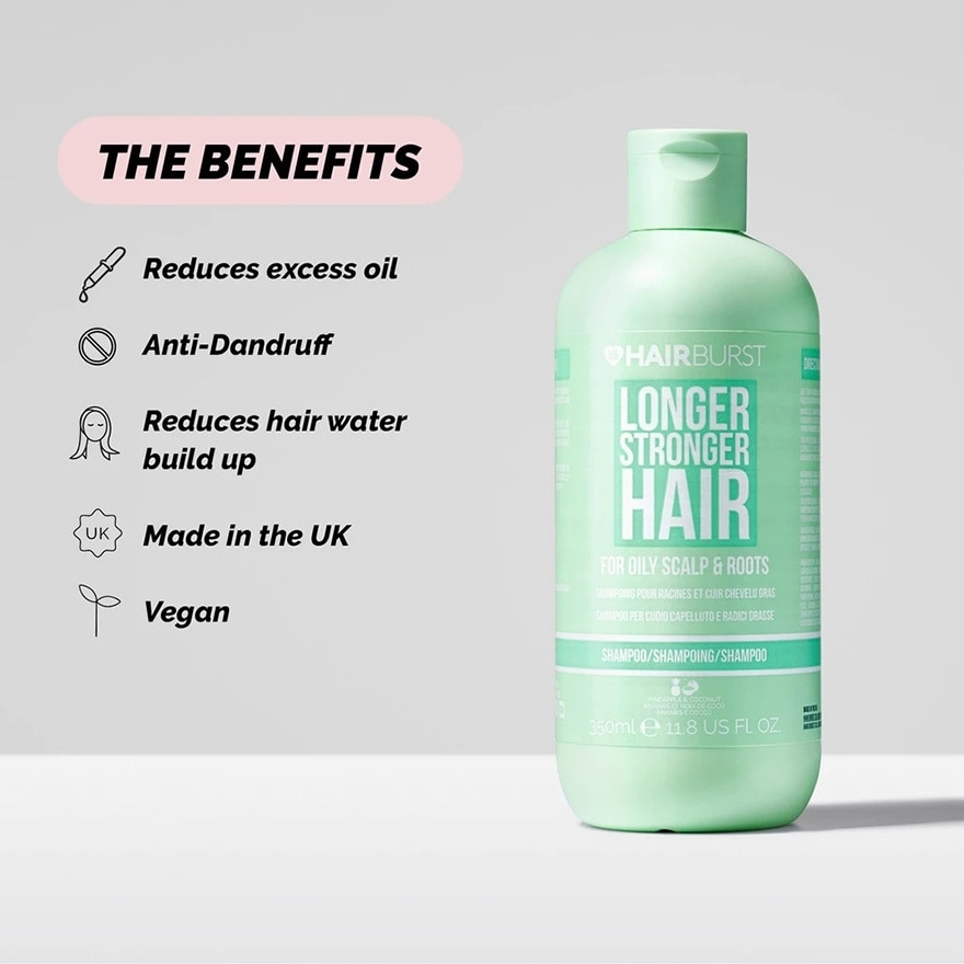 Longer Stronger Hair For Oily Scalp & Roots Shampoo 350ml