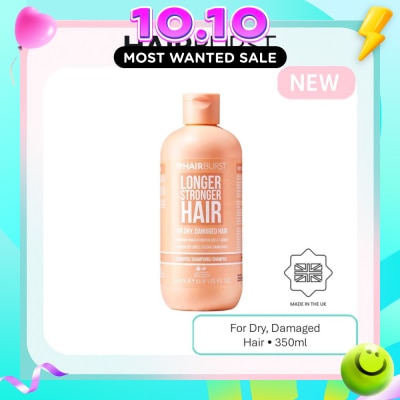 HAIRBURST Longer Stronger Hair For Dry & Damaged Hair Shampoo 350ml (Expiry: May`2027) image
