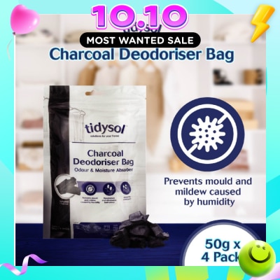 TIDYSOL Charcoal Deodoriser Bag (Odour and Moisture Absorber) 50g x 4s image