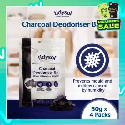 TIDYSOL Tidysol Charcoal Deodoriser Bag (Odour and Moisture Absorber) 50g x 4s