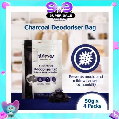 TIDYSOL - Charcoal Deodoriser Bag (Odour and Moisture Absorber) 50g x 4s image