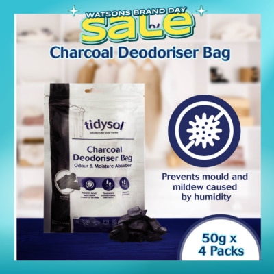 TIDYSOL - Charcoal Deodoriser Bag (Odour and Moisture Absorber) 50g x 4s