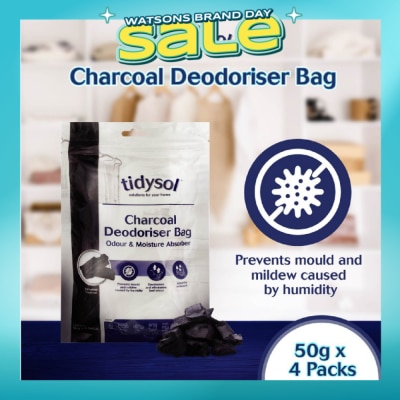 TIDYSOL - Tidysol Charcoal Deodoriser Bag (Odour and Moisture Absorber) 50g x 4s