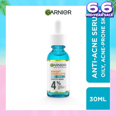 GARNIER Anti-Acne Serum (With 4% Vitamin C + Salicylic + Niacinamide + AHA To Fight Acne And Fade Dark Spots) 30ml