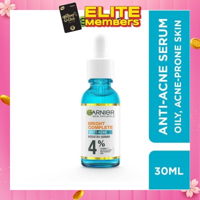 GARNIER Anti-Acne Serum (With 4% Vitamin C + Salicylic + Niacinamide + AHA To Fight Acne And Fade Dark Spots) 30ml