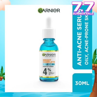GARNIER Anti-Acne Serum (With 4% Vitamin C + Salicylic + Niacinamide + AHA To Fight Acne And Fade Dark Spots) 30ml
