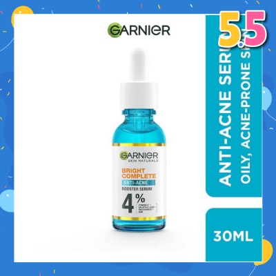 GARNIER Anti-Acne Serum (With 4% Vitamin C + Salicylic + Niacinamide + AHA To Fight Acne And Fade Dark Spots) 30ml