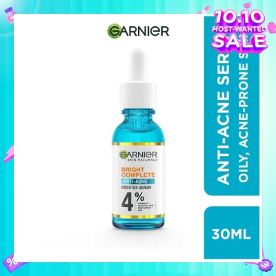 GARNIER Anti-Acne Serum (With 4% Vitamin C + Salicylic + Niacinamide + AHA To Fight Acne And Fade Dark Spots) 30ml