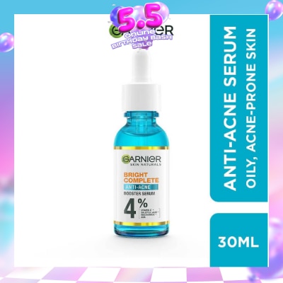 GARNIER - Anti-Acne Serum (With 4% Vitamin C + Salicylic + Niacinamide + AHA To Fight Acne And Fade Dark Spots) 30ml