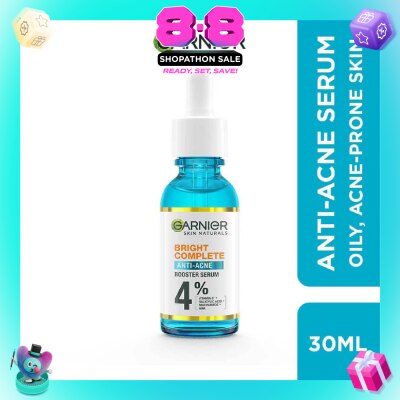 GARNIER - Anti-Acne Serum (With 4% Vitamin C + Salicylic + Niacinamide + AHA To Fight Acne And Fade Dark Spots) 30ml&nbsp;(Expiry: May`2027)