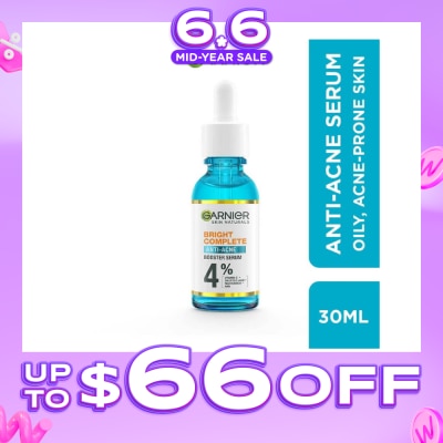 GARNIER - Anti-Acne Serum (With 4% Vitamin C + Salicylic + Niacinamide + AHA To Fight Acne And Fade Dark Spots) 30ml&nbsp;(Expiry: May`2027)