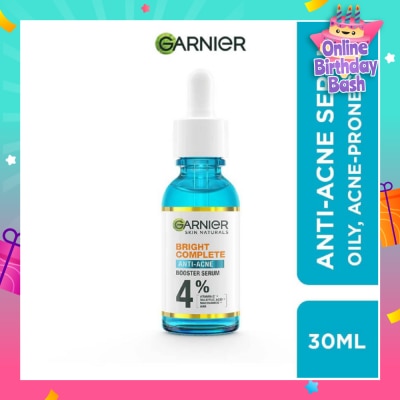 GARNIER Anti-Acne Serum (With 4% Vitamin C + Salicylic + Niacinamide + AHA To Fight Acne And Fade Dark Spots) 30ml