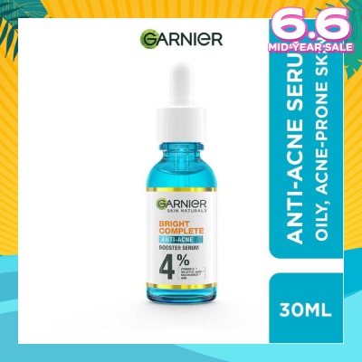 GARNIER Anti-Acne Serum (With 4% Vitamin C + Salicylic + Niacinamide + AHA To Fight Acne And Fade Dark Spots) 30ml