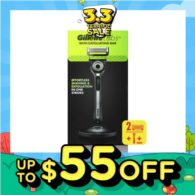 GILLETTE Labs Razor Blade with Exfoliating Bar Cartridge 2s + Handle 1s