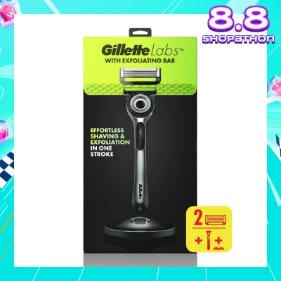 GILLETTE Labs Razor Blade with Exfoliating Bar Cartridge 2s + Handle 1s