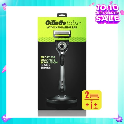 GILLETTE Labs Razor Blade with Exfoliating Bar Cartridge 2s + Handle 1s