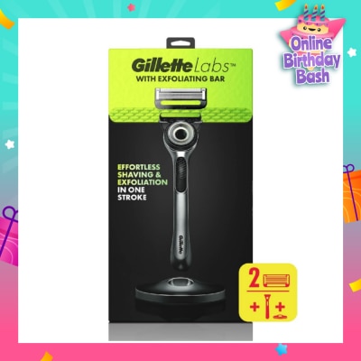 GILLETTE Labs Razor Blade with Exfoliating Bar Cartridge 2s + Handle 1s