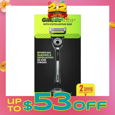 GILLETTE Labs Razor Blade with Exfoliating Bar Cartridge 2s + Handle 1s
