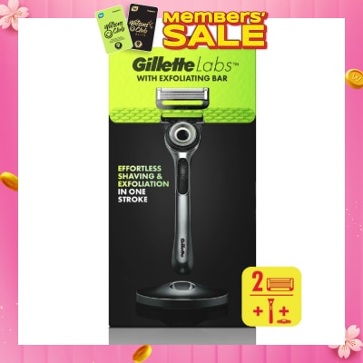 GILLETTE Labs Razor Blade with Exfoliating Bar Cartridge 2s + Handle 1s