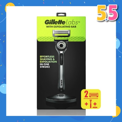 GILLETTE Labs Razor Blade with Exfoliating Bar Cartridge 2s + Handle 1s