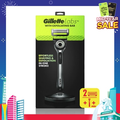GILLETTE Labs Razor Blade with Exfoliating Bar Cartridge 2s + Handle 1s