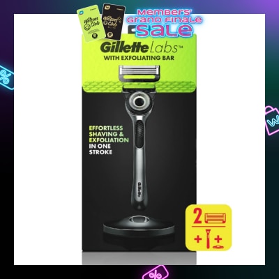 GILLETTE Labs Razor Blade with Exfoliating Bar Cartridge 2s + Handle 1s
