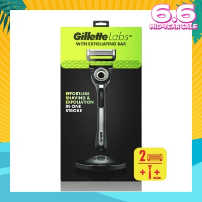 GILLETTE Labs Razor Blade with Exfoliating Bar Cartridge 2s + Handle 1s